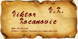 Viktor Kocanović vizit kartica